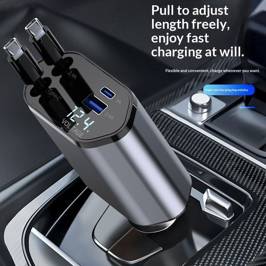 Billaddare 4-i-1 Snabbladdning – 120W USB-C & Lightning