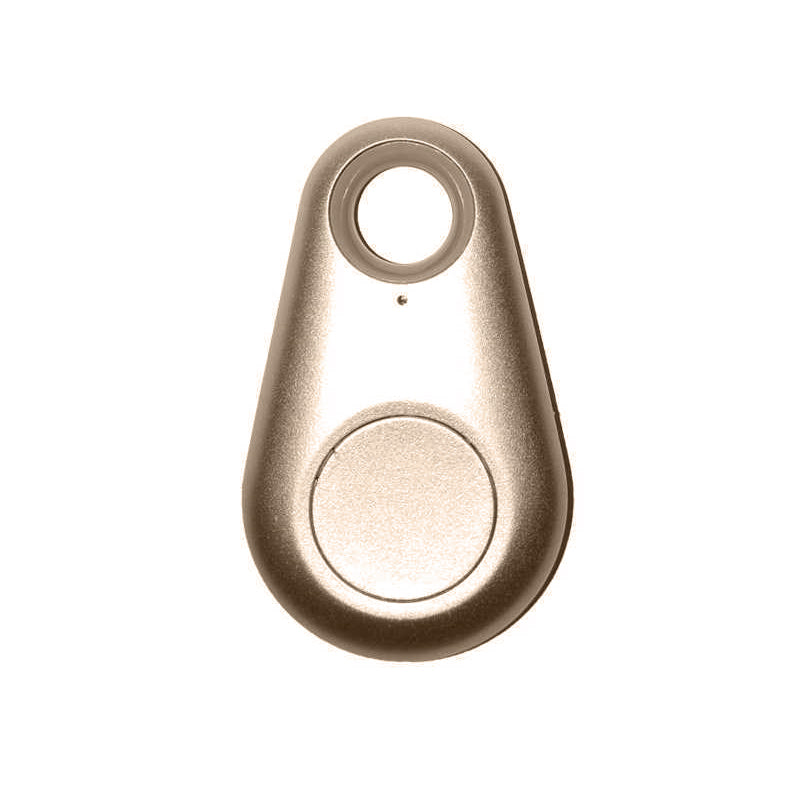 Mini Bluetooth-spårare i vattendroppe-design. Håll koll på nycklar, väskor eller husdjur via mobilen. Larm vid avstånd, räckvidd upp till 10 m. Fungerar även som kamerafjärr. Upp till 6 mån standby. CR2032-batteri ingår. Finns i flera färger.