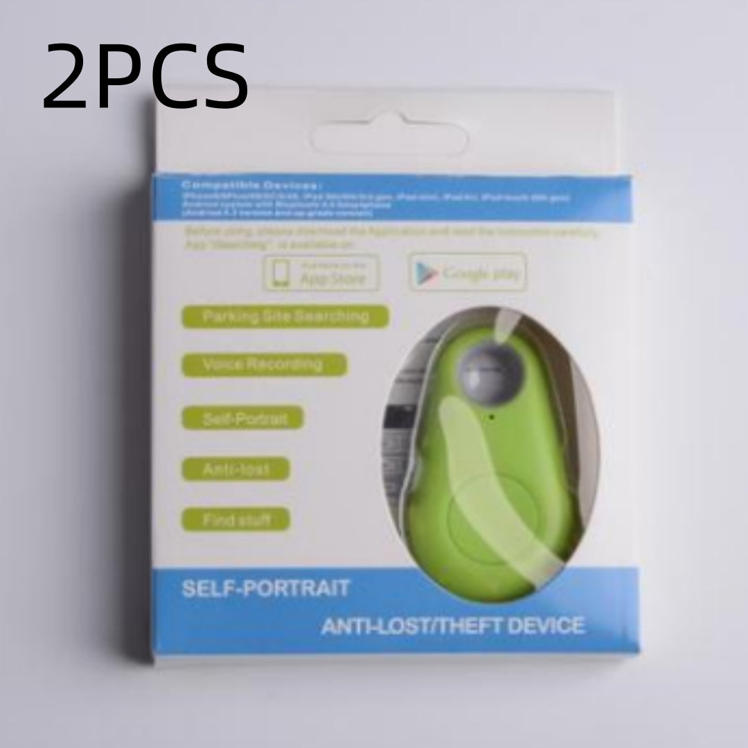Mini Bluetooth-spårare i vattendroppe-design. Håll koll på nycklar, väskor eller husdjur via mobilen. Larm vid avstånd, räckvidd upp till 10 m. Fungerar även som kamerafjärr. Upp till 6 mån standby. CR2032-batteri ingår. Finns i flera färger.